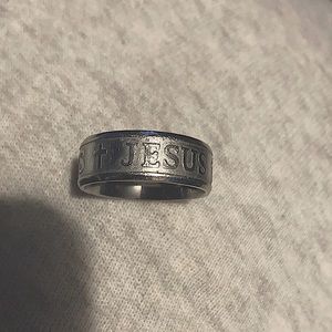 Two silver rings size 8